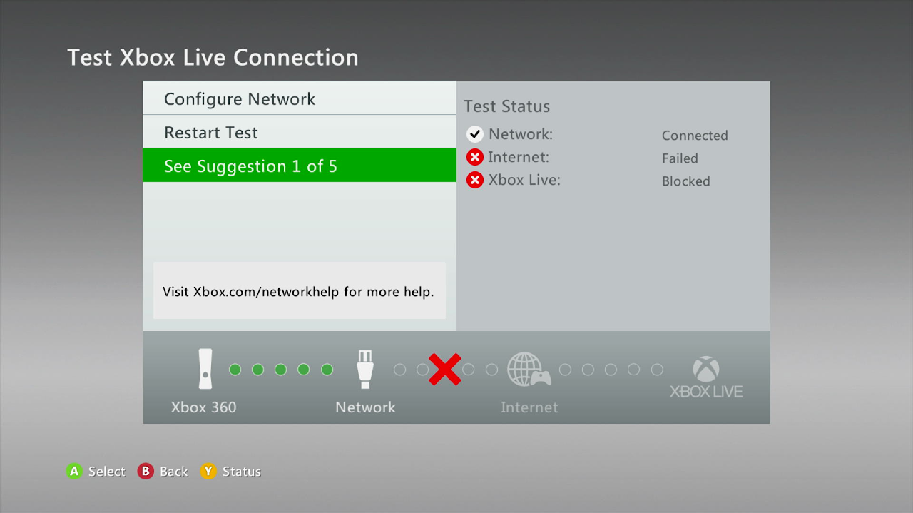 Connecting to the Internet with Xbox Live screenshot 1